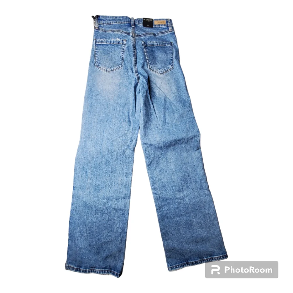 Blanknyc Wide Leg jeans womens size 26 button fly blue denim nwt - Picture 2 of 9